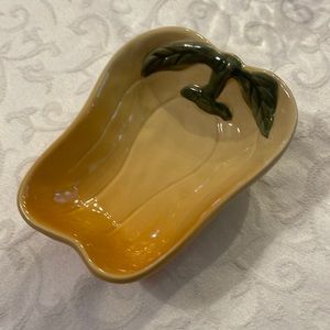 Yellow Pepper Shaped Serving Dip Bowl